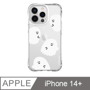 iPhone 14 Plus 6.7吋 Smilie笑臉小白鬼系列抗黃防摔iPhone手機殼 四個小白鬼