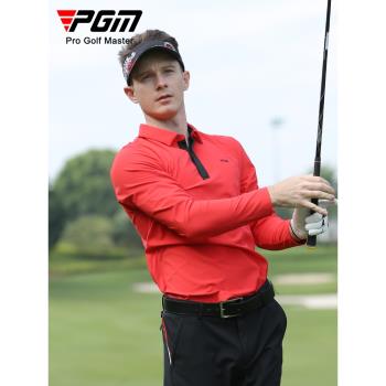 PGM 新品高爾夫服裝男士長袖t恤 冬季翻領POLO衫golf男裝打底上衣