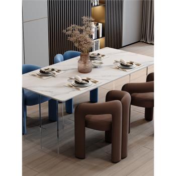 北歐輕奢餐椅現代簡約風設計師創意椅子餐廳餐桌椅家用網紅椅新款