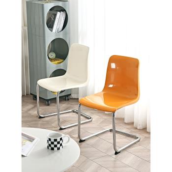 北歐網紅餐椅家用現代簡約餐桌椅設計師奶油風椅子創意靠背書桌凳