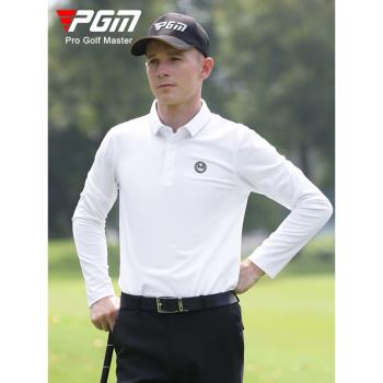 PGM 新品高爾夫服裝男士長袖t恤 冬季翻領POLO衫golf男裝上衣服