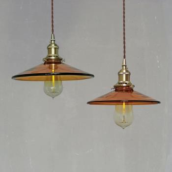 黃銅玻璃吊燈創意個性復古北歐ins日式美式簡約茶廳酒吧臺餐廳燈