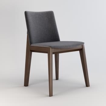 實木餐椅 北歐靠背麻布皮藝椅 現代簡約椅休閑椅日式餐廳靠背椅子