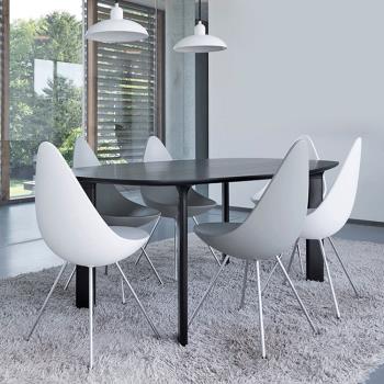 北歐創意異形水滴椅現代簡約靠背椅會議洽談咖啡廳餐椅設計師椅子