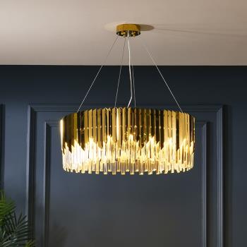 美式輕奢客廳水晶燈創意簡約后現代奢華餐廳臥室北歐吊燈