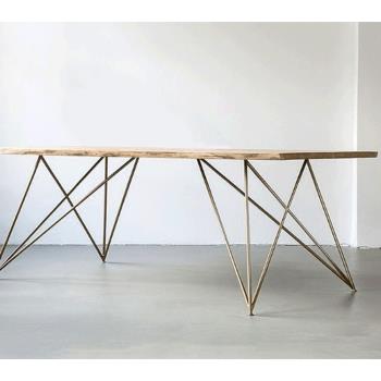 北歐丹麥設計師實木電腦桌極簡辦公桌子簡約書桌ins風現代寫字臺