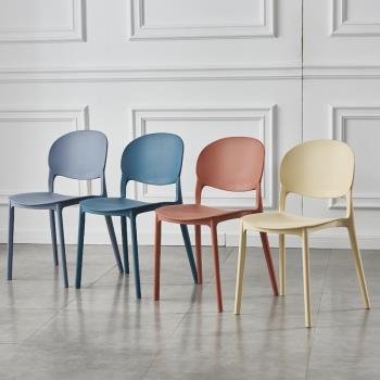 加厚塑料椅子靠背大人簡易餐桌膠椅現代簡約書桌凳子家用北歐餐椅