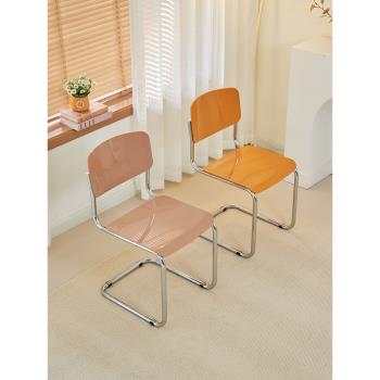 北歐現代簡約餐椅創意ins網紅奶茶店凳子設計師洽談休閑懸浮椅子