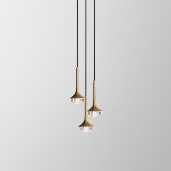 后現代設計師吧臺小吊燈北歐餐廳創意樣板間臥室長線床頭單個吊燈
