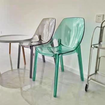 輕奢透明幽靈椅網紅ins亞克力餐椅北歐化妝靠背椅簡約設計戶外椅