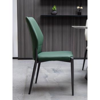 意式輕奢極簡餐椅北歐家用餐廳凳子靠背椅現代簡約設計師餐桌椅子