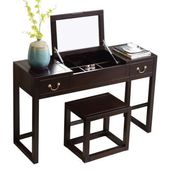 新中式實木妝臺書桌一體小戶型臥室家具梳妝臺化妝桌全實木妝臺柜