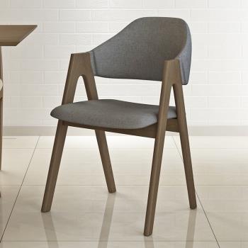 北歐實木A椅靠背扶手椅子現代簡約書桌椅售樓處洽談專用原木椅
