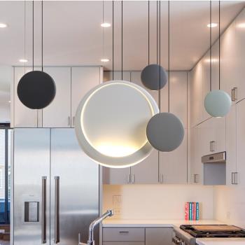 北歐后現代簡約創意個性客廳餐廳吧臺床頭圓形樣板房餐桌設計吊燈