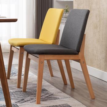 餐椅北歐家用現代簡約椅子實木靠背辦公桌椅酒店奶茶甜品餐廳凳子
