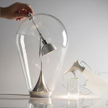 現代新款個性玻璃臥室床頭燈客廳酒店書房北歐創意簡約設計師臺燈