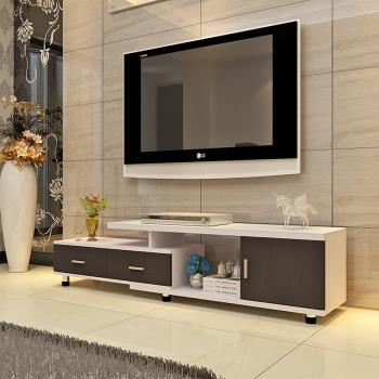 北歐電視柜茶幾組合家用可伸縮鋼化玻璃電視柜現代簡約小戶型客廳