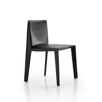 馬鞍皮餐椅現代簡約設計北歐輕奢意式極簡工業風家用酒店皮革椅子