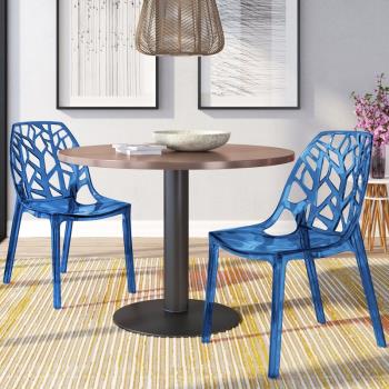 北歐ins透明網紅水晶椅塑料簡約靠背亞克力餐椅家用個性鏤空椅子