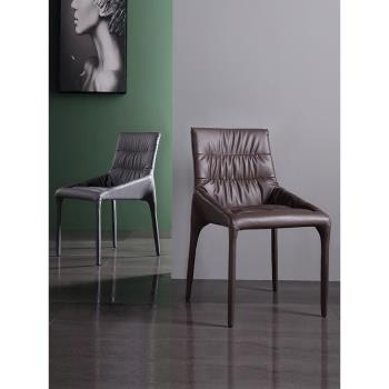 北歐意式輕奢餐椅小戶型現代簡約家用靠背椅網紅設計師咖啡廳椅子
