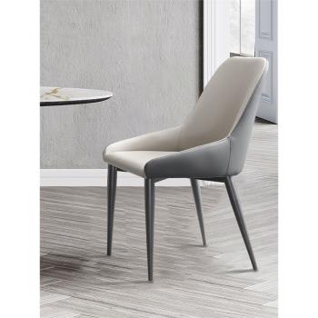 意式餐椅家用極簡現代簡約高級感西餐北歐舒適輕奢歺餐椅子歺椅子