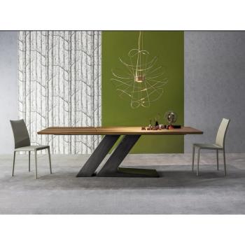北歐實木餐桌個性現代辦公桌簡約書桌原木會議桌設計師洽談桌
