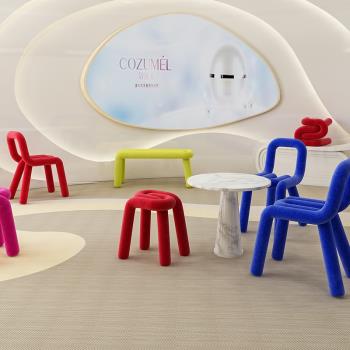 輕奢簡約現代創意個性椅子北歐ins異形椅 小紅書網紅休閑拍照餐椅
