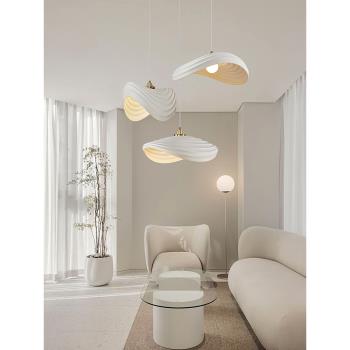 日式侘寂風餐廳吊燈現代簡約奶油風燈設計師北歐個性創意客廳燈飾