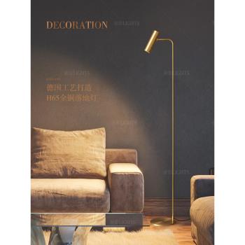 全銅落地燈客廳 沙發旁邊2024年新款 輕奢高顏值設計感高級閱讀燈