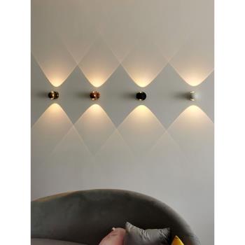 后現代簡約客廳水晶壁燈創意個性樓梯過道走廊臥室床頭投影壁燈