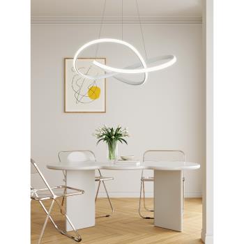 餐廳吊燈現代簡約網紅飯廳餐桌燈極簡異型線條創意個性北歐燈具