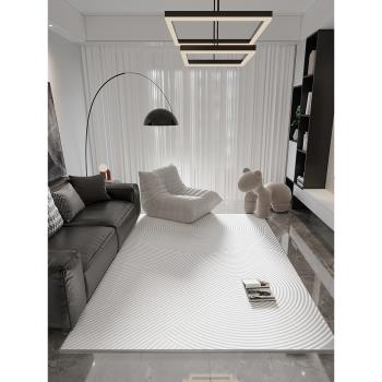 侘寂風客廳地毯輕奢沙發茶幾毯現代簡約新款臥室進門地墊極簡家用