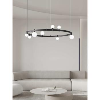 意式極簡客廳吊燈現代簡約創意大氣餐廳吧臺燈設計師北歐玻璃球燈