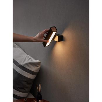 創意旋轉過道走廊臥室簡約現代床頭壁燈北歐書房燈設計led墻燈