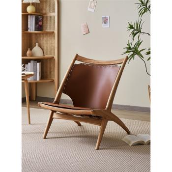 北歐單人休閑椅客廳陽臺家用靠背躺椅設計師簡約現代沙發椅小戶型