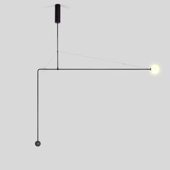 丹麥極簡幾何圖形平衡線條吊燈別墅客廳沙發臥室床頭網紅裝飾燈具