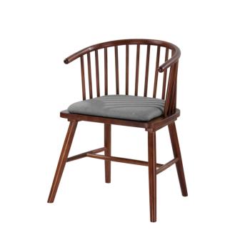 北歐實木餐椅公主椅溫莎椅圈椅Y椅扶手椅子書桌椅中式圍椅咖啡椅