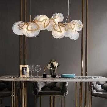 后現代輕奢客廳吊燈北歐簡約創意個性吧臺臥室餐廳水晶玻璃燈具