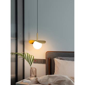 床頭吊燈輕奢臥室現代簡約吊線燈極簡房間電視背景墻北歐餐廳小吊