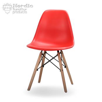 北歐伊姆斯椅子現代簡約懶人凳子 書桌椅ins風彩色塑料家用靠背椅