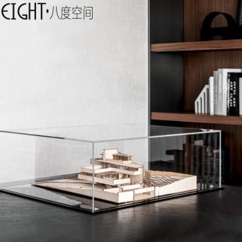 樣板房桌面工作室創意建筑模型擺件亞克力書架玄關茶幾書房工藝品