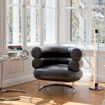 北歐設計師單人沙發椅BibendumChair比必登椅皮革單人沙發vintage