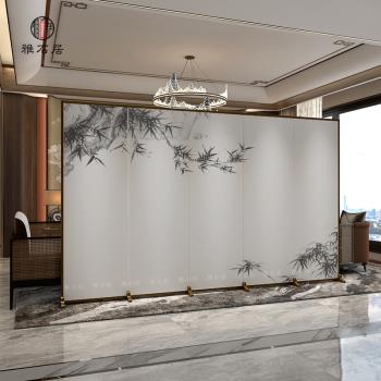 新中式屏風隔斷客廳進門遮擋臥室裝飾書房玄關可折疊移動實木折屏