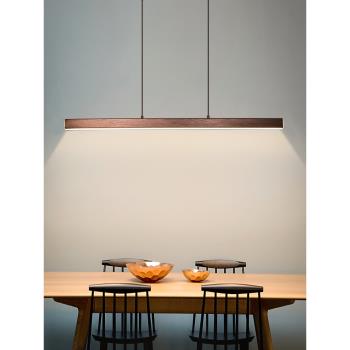 北歐極簡餐廳燈輕奢吧臺吊燈現代簡約餐桌茶室一字長條辦公室燈具