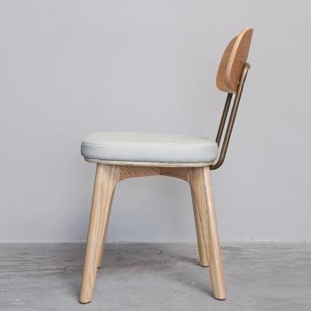 北歐實木餐椅家用現代簡約餐廳咖啡廳酒吧工作室設計師創意椅子