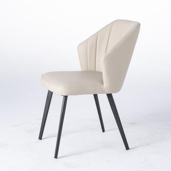 現代簡約餐椅家用靠背椅書桌椅子鐵藝北歐意式工業風咖啡椅