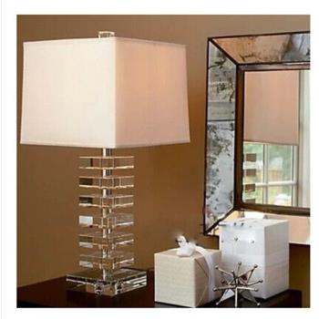 歐式高檔水晶臺燈臥室床頭燈美式奢華現代北歐創意樣板房客廳裝飾