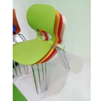 北歐輕奢歐式便攜輕奢塑料簡易簡約網紅ins餐椅餐桌椅子家用餐廳