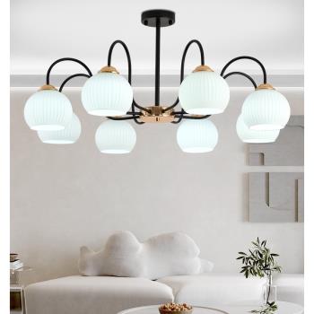 客廳吊燈法式奶油風燈具北歐現代簡約輕奢極簡大燈主餐廳臥室燈