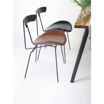 北歐輕奢工業風復古loft鐵藝家用餐椅現代簡約設計師網紅螞蟻椅子